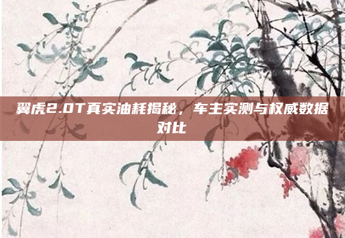 翼虎2.0T真实油耗揭秘,车主实测与权威数据对比