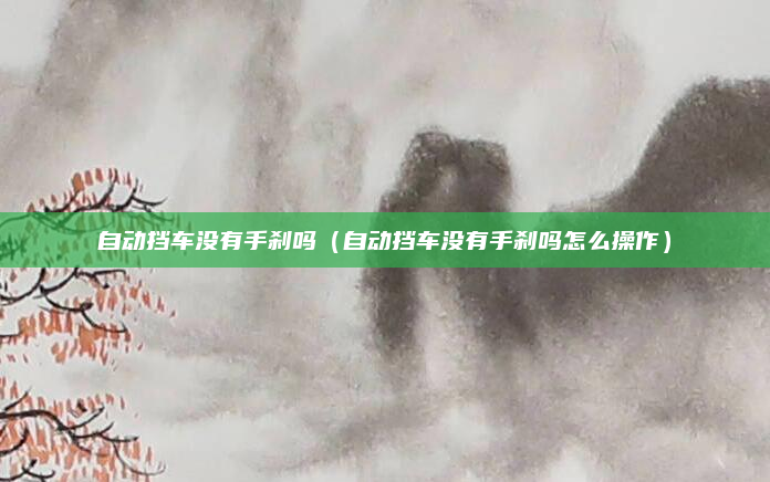 自动挡车没有手刹吗（自动挡车没有手刹吗怎么操作）