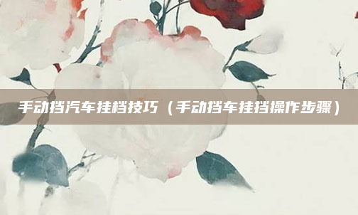 手动挡汽车挂档技巧（手动挡车挂挡操作步骤）