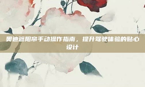 奥迪遮阳帘手动操作指南,提升驾驶体验的贴心设计