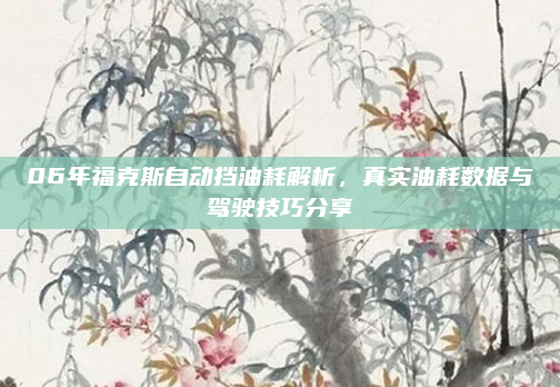 06年福克斯自动挡油耗解析，真实油耗数据与驾驶技巧分享
