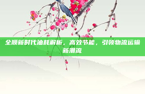 全顺新时代油耗解析，高效节能，引领物流运输新潮流
