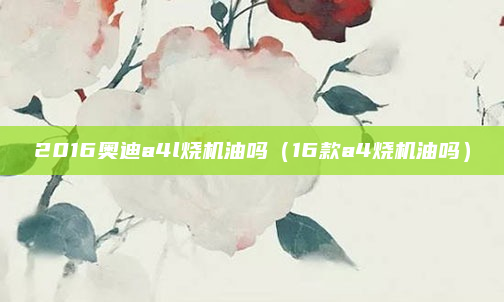 2016奥迪a4l烧机油吗（16款a4烧机油吗）