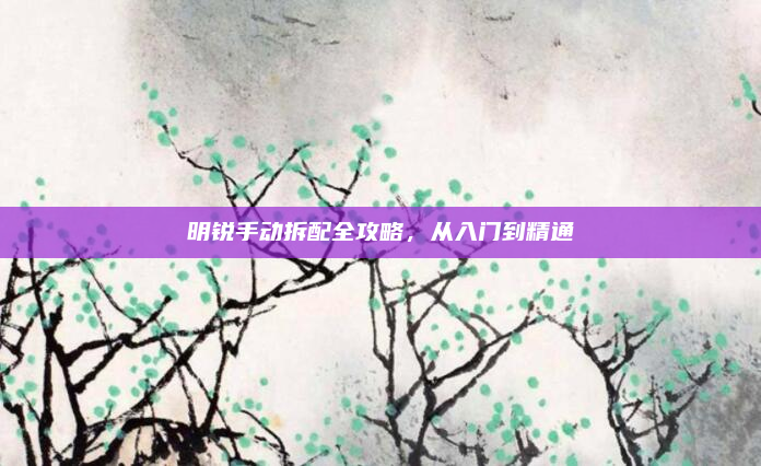 明锐手动拆配全攻略，从入门到精通