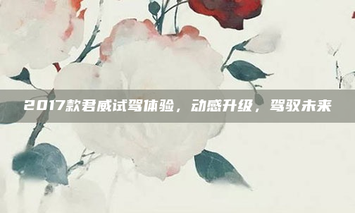 2017款君威试驾体验，动感升级，驾驭未来