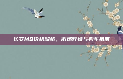 长安M9价格解析,市场行情与购车指南