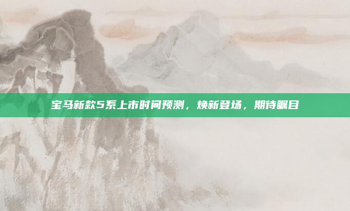 宝马新款5系上市时间预测，焕新登场，期待瞩目