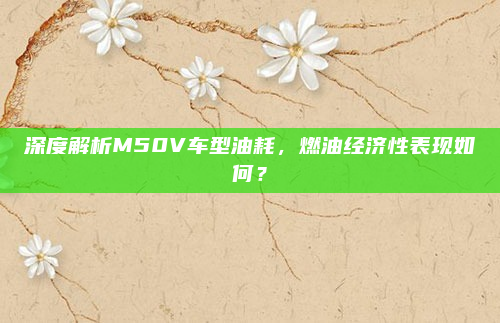 深度解析M50V车型油耗，燃油经济性表现如何？