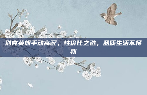 别克英朗手动高配，性价比之选，品质生活不将就