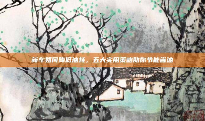 新车如何降低油耗，五大实用策略助你节能省油