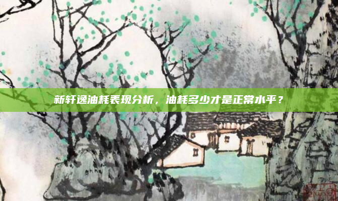 新轩逸油耗表现分析，油耗多少才是正常水平？