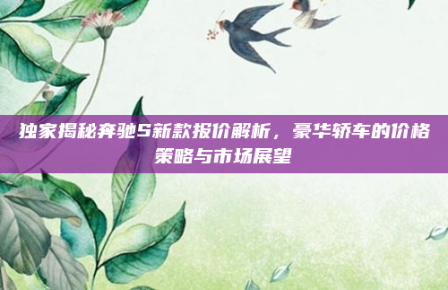 独家揭秘奔驰S新款报价解析,豪华轿车的价格策略与市场展望