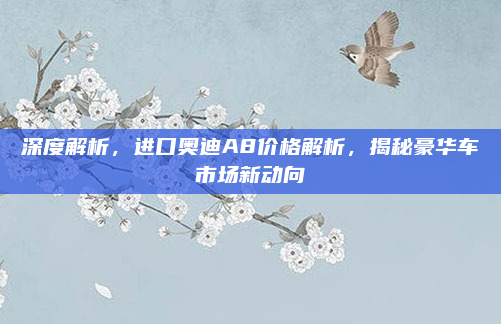 深度解析，进口奥迪A8价格解析，揭秘豪华车市场新动向