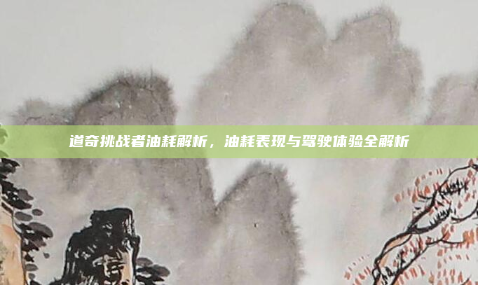 道奇挑战者油耗解析,油耗表现与驾驶体验全解析