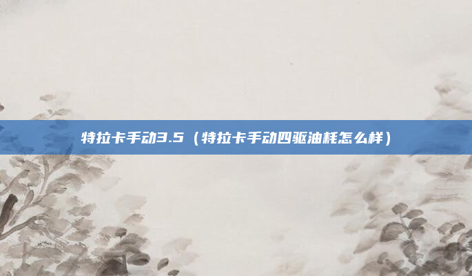 特拉卡手动3.5（特拉卡手动四驱油耗怎么样）