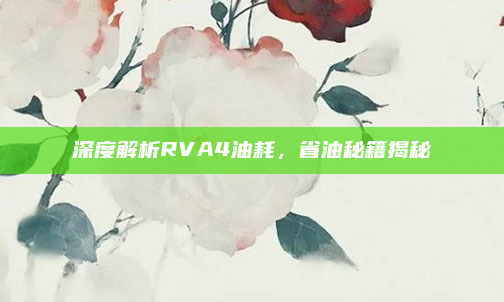深度解析RVA4油耗,省油秘籍揭秘