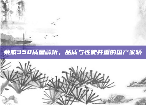 荣威350质量解析，品质与性能并重的国产家轿
