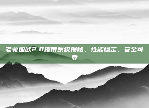 老蒙迪欧2.0皮带系统揭秘，性能稳定，安全可靠