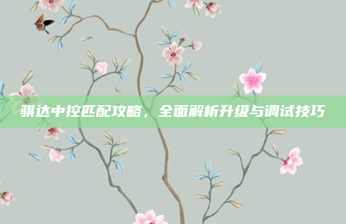 骐达中控匹配攻略，全面解析升级与调试技巧