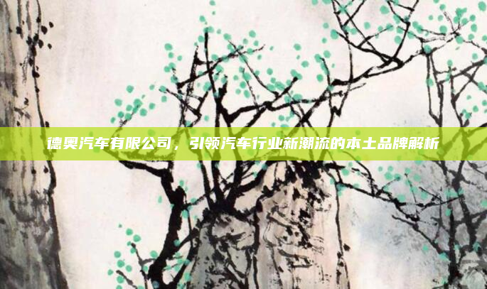 德奥汽车有限公司，引领汽车行业新潮流的本土品牌解析