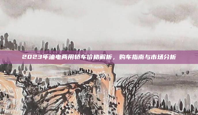 2023年油电两用轿车价格解析，购车指南与市场分析