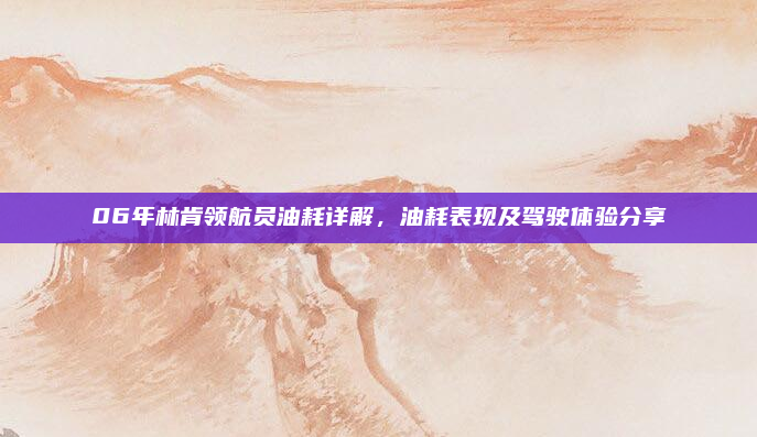 06年林肯领航员油耗详解,油耗表现及驾驶体验分享