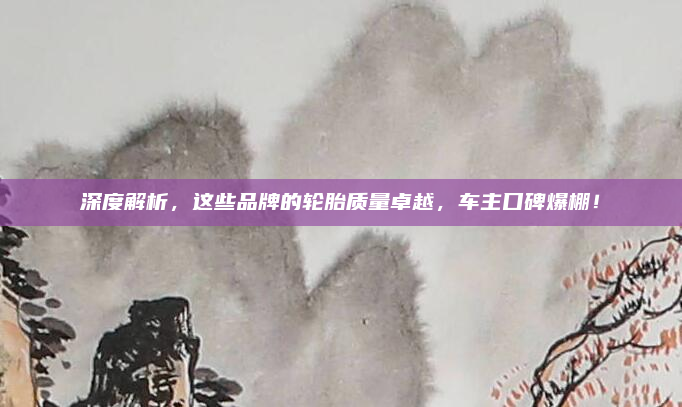 深度解析，这些品牌的轮胎质量卓越，车主口碑爆棚！