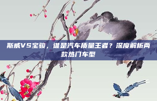 斯威VS宝骏,谁是汽车质量王者?深度解析两款热门车型