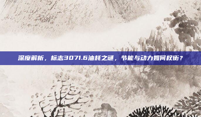 深度解析，标志3071.6油耗之谜，节能与动力如何权衡？