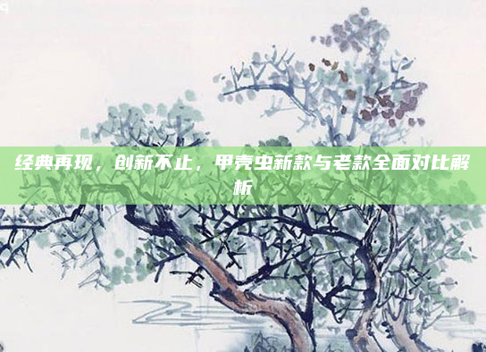 经典再现，创新不止，甲壳虫新款与老款全面对比解析