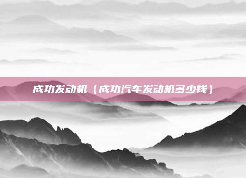 成功发动机（成功汽车发动机多少钱）