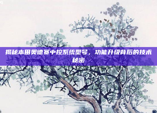 揭秘本田奥德赛中控系统型号,功能升级背后的技术秘密