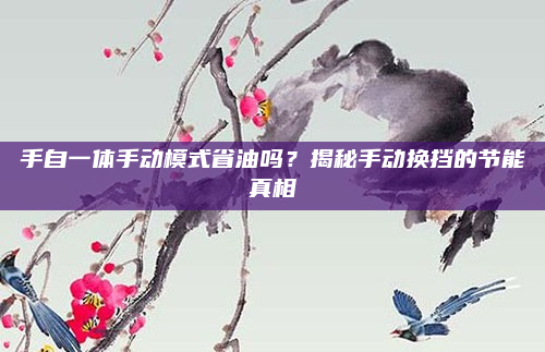 手自一体手动模式省油吗?揭秘手动换挡的节能真相