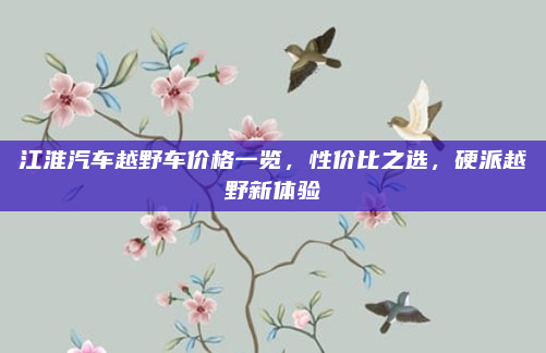 江淮汽车越野车价格一览,性价比之选,硬派越野新体验