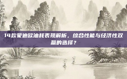 14款蒙迪欧油耗表现解析，综合性能与经济性双赢的选择？