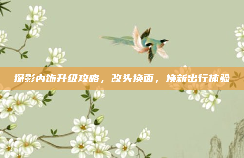 探影内饰升级攻略，改头换面，焕新出行体验