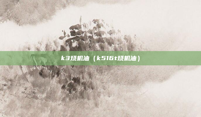 k3烧机油(k516t烧机油)