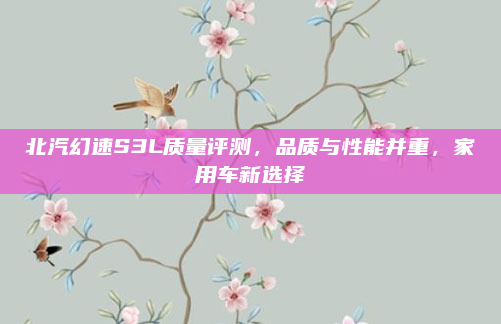 北汽幻速S3L质量评测，品质与性能并重，家用车新选择