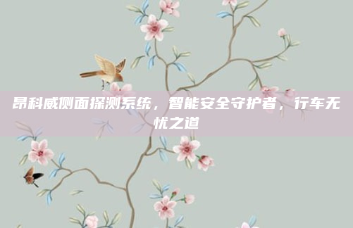 昂科威侧面探测系统,智能安全守护者,行车无忧之道