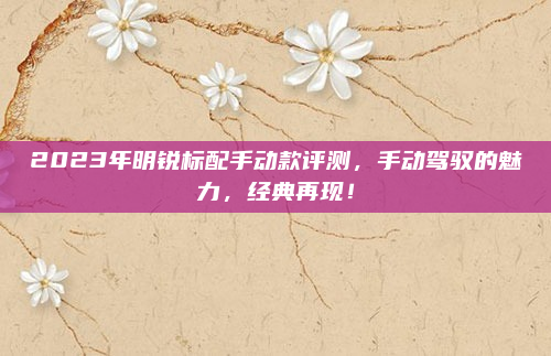 2023年明锐标配手动款评测，手动驾驭的魅力，经典再现！