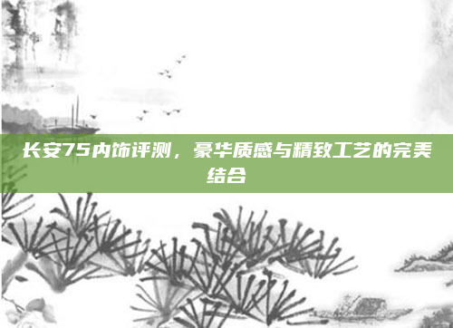 长安75内饰评测,豪华质感与精致工艺的完美结合