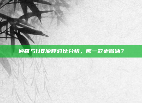 逍客与H6油耗对比分析,哪一款更省油?