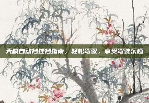 天籁自动挡挂挡指南，轻松驾驭，享受驾驶乐趣