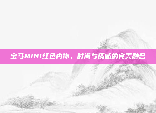 宝马MINI红色内饰，时尚与质感的完美融合