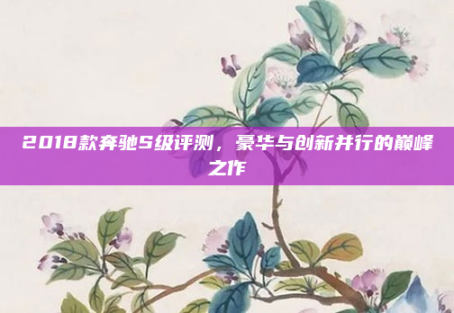 2018款奔驰S级评测，豪华与创新并行的巅峰之作