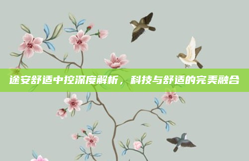 途安舒适中控深度解析，科技与舒适的完美融合