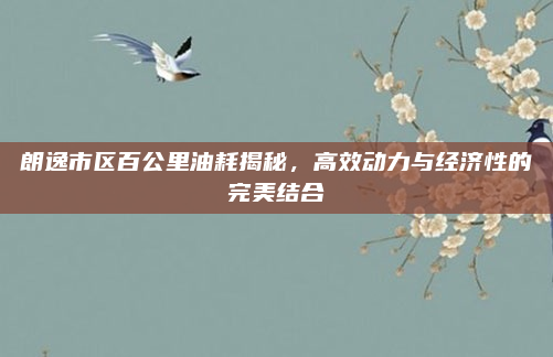 朗逸市区百公里油耗揭秘，高效动力与经济性的完美结合