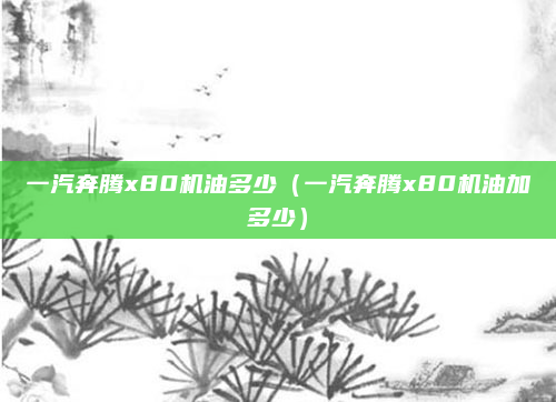 一汽奔腾x80机油多少（一汽奔腾x80机油加多少）