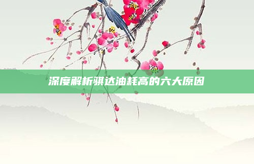 深度解析骐达油耗高的六大原因
