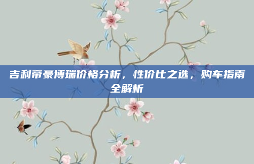 吉利帝豪博瑞价格分析，性价比之选，购车指南全解析